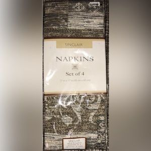 New in packaging is this set of 4 napkins “Sinclair” from Bed‎ Bath & Beyond NEW